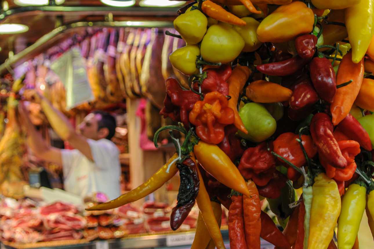 Tra i banchi de la Boqueria