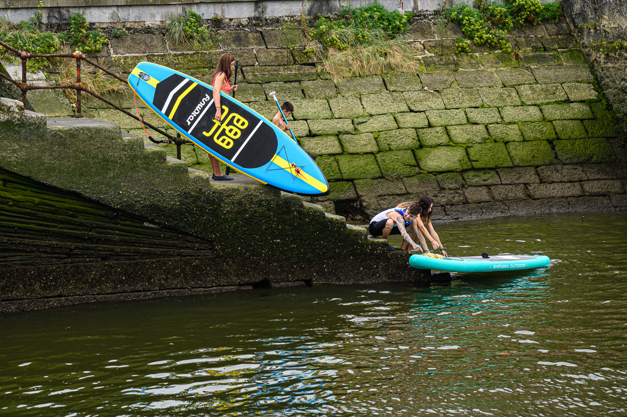 Canoisti sul fiume Nervi&oacute;n