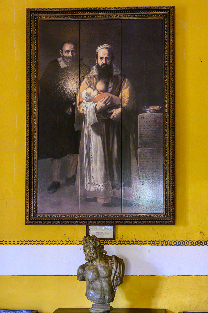 addalena Ventura con il marito e il figlio o La donna barbuta. L'originale &egrave; esposto al Prado di Madrid