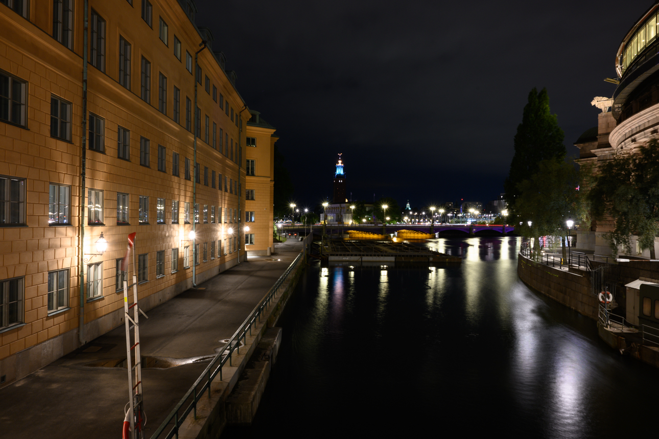 Gamla Stan la citt&agrave; vecchia in notturna