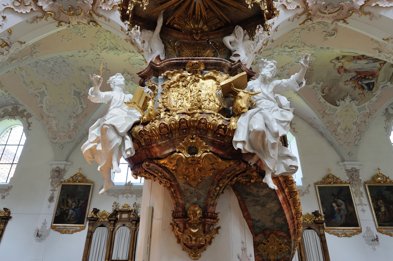 Rottenbuch, interno della abbazia medievale dei Canonici Agostiniani 