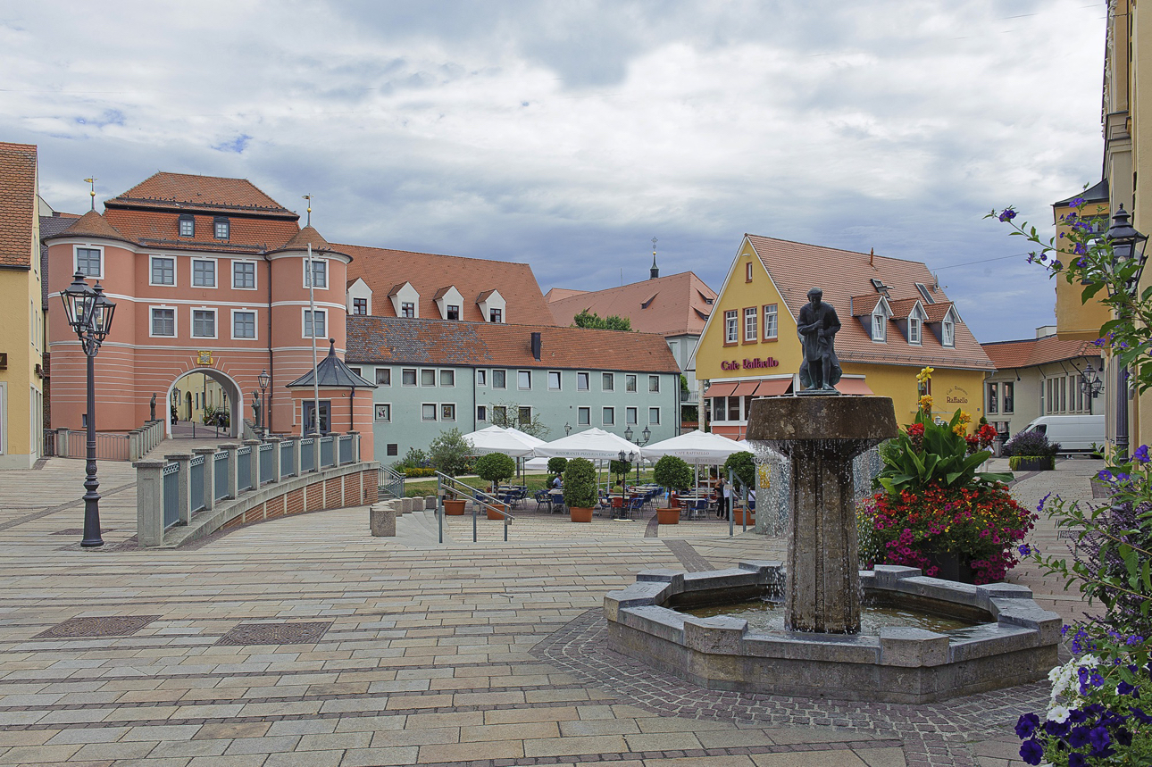 Donauw&ouml;rth sorge alla confluenza del Danubio con il W&ouml;rnitz