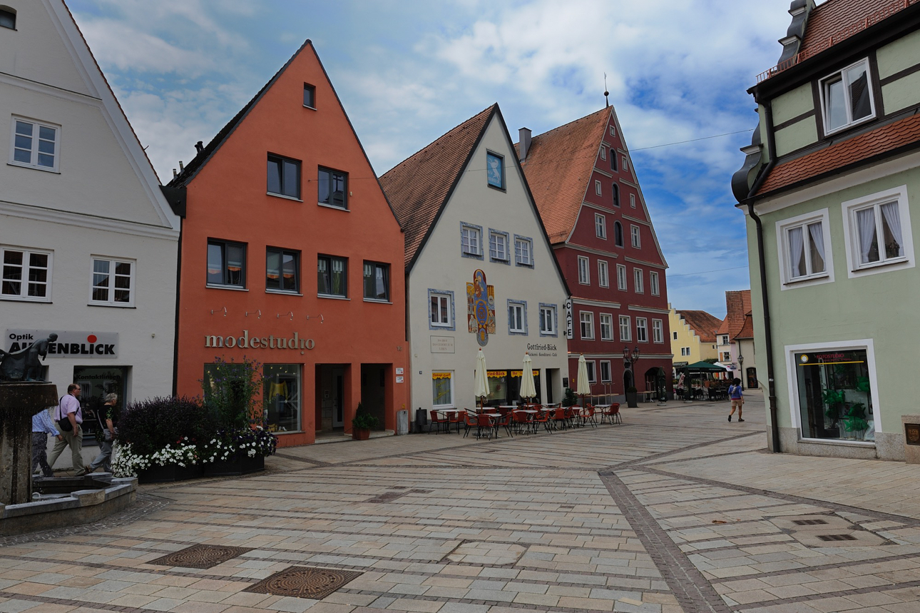 Il Centro di Donauw&ouml;rth con le abitazioni caratteristiche