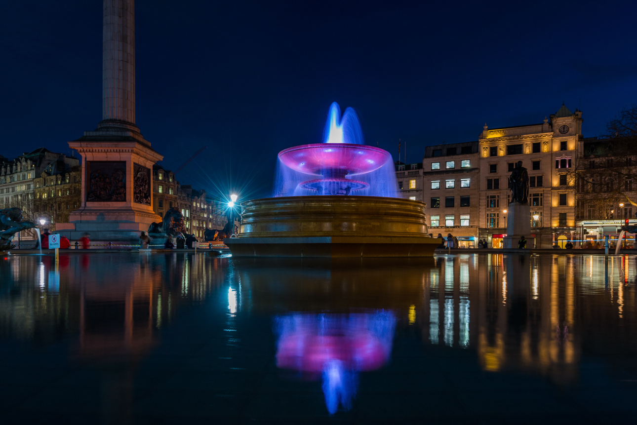 La fontana di Trafalgar Square